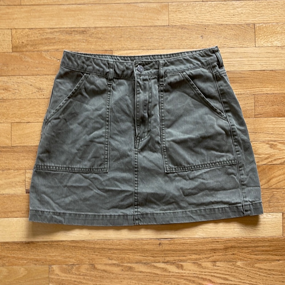 H&M Olive Green Denim Skirt, US 8